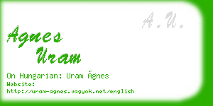 agnes uram business card